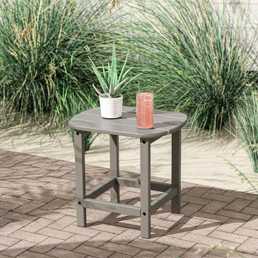 POLYWOOD South Beach 18-Inch Side Table - Slate Grey